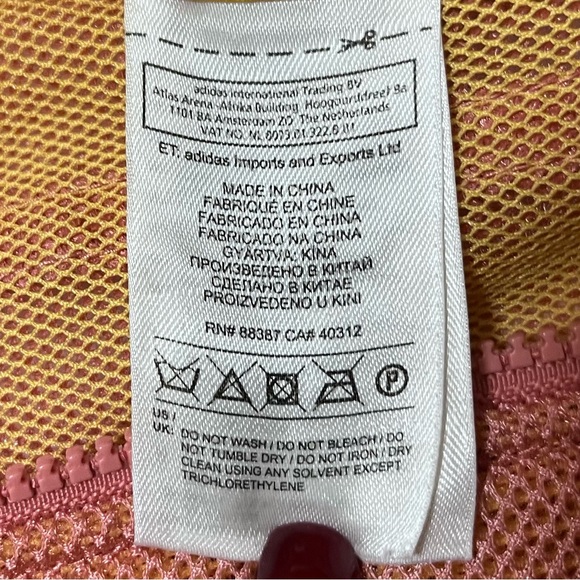 Adidas by Stella McCartney Womens Studio Bomber Jacket Size Smalll Mesh Peach - Picture 12 of 14